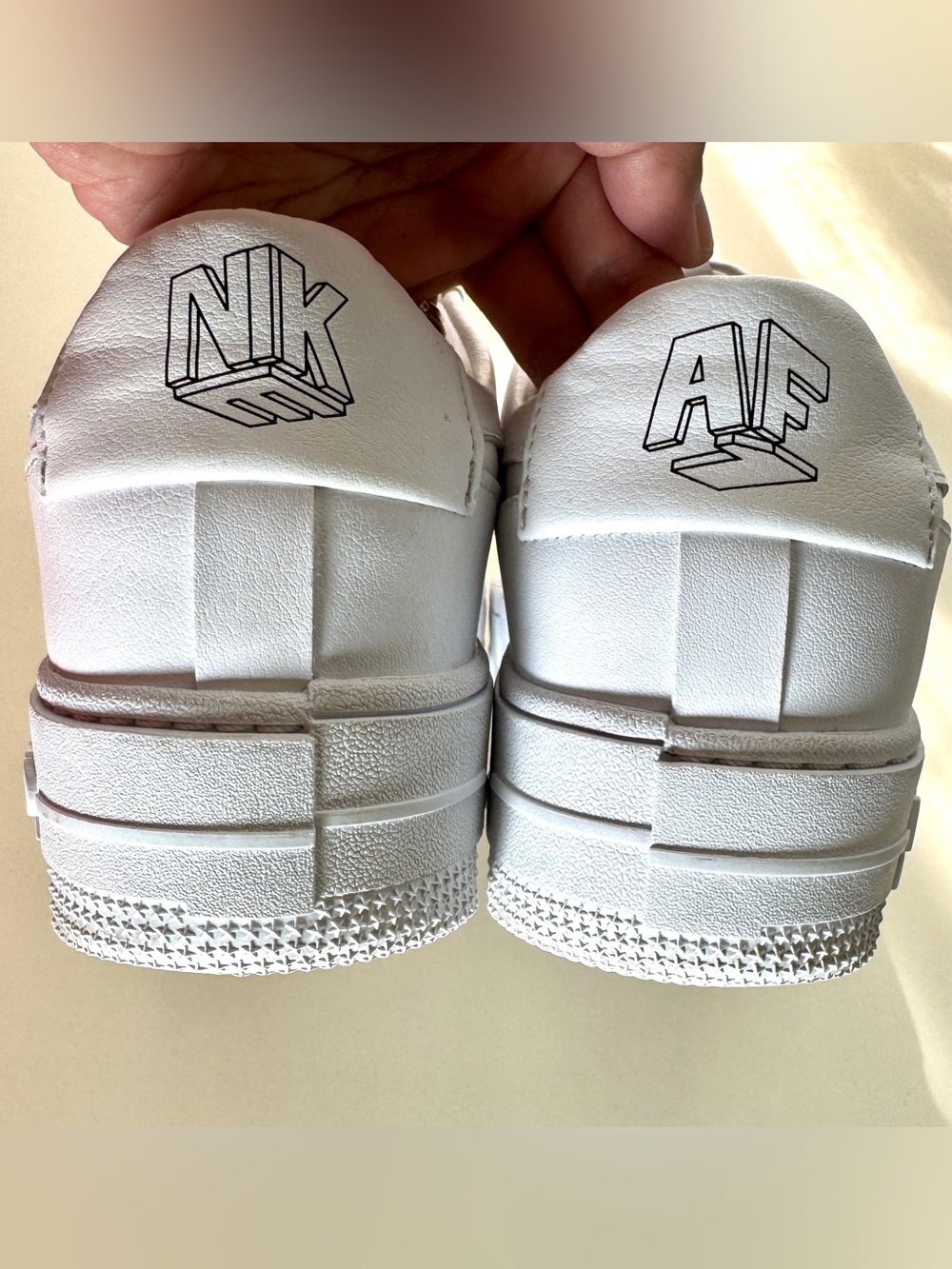 Nike Air Force 1 Pixel White Women’s 8 Platform Sneakers CK6649-100 - Picture 10 of 11